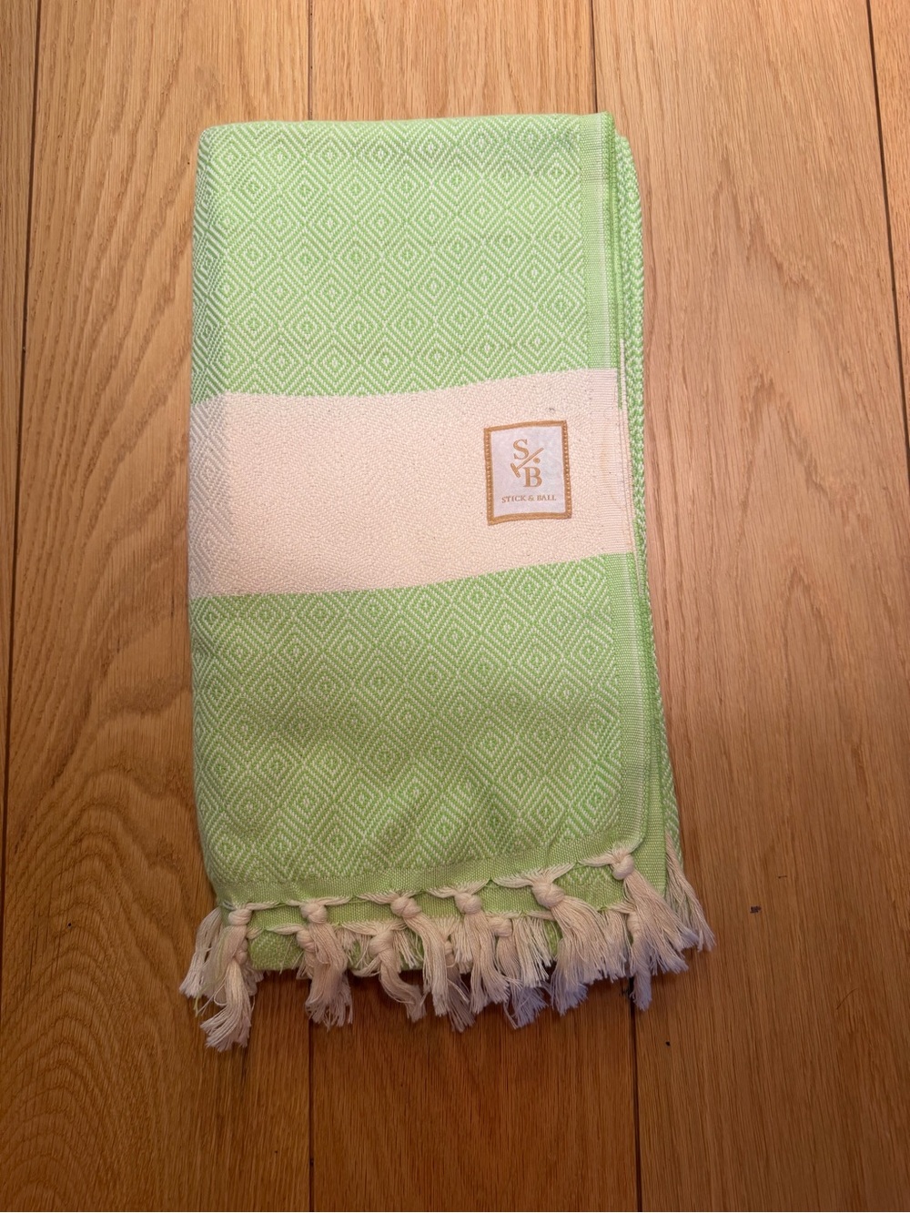 Stick & Ball Cotton Diamond Scarf in Green Equestrian Polo Scarf Shawl Wrap